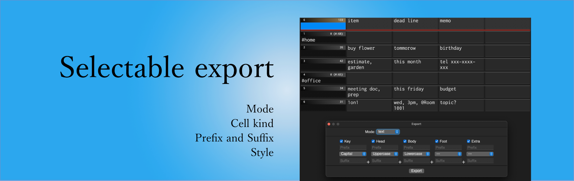DraftWriter — flexible export options