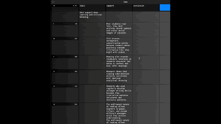 Step 4: Using extraction to refine work in DraftWriter